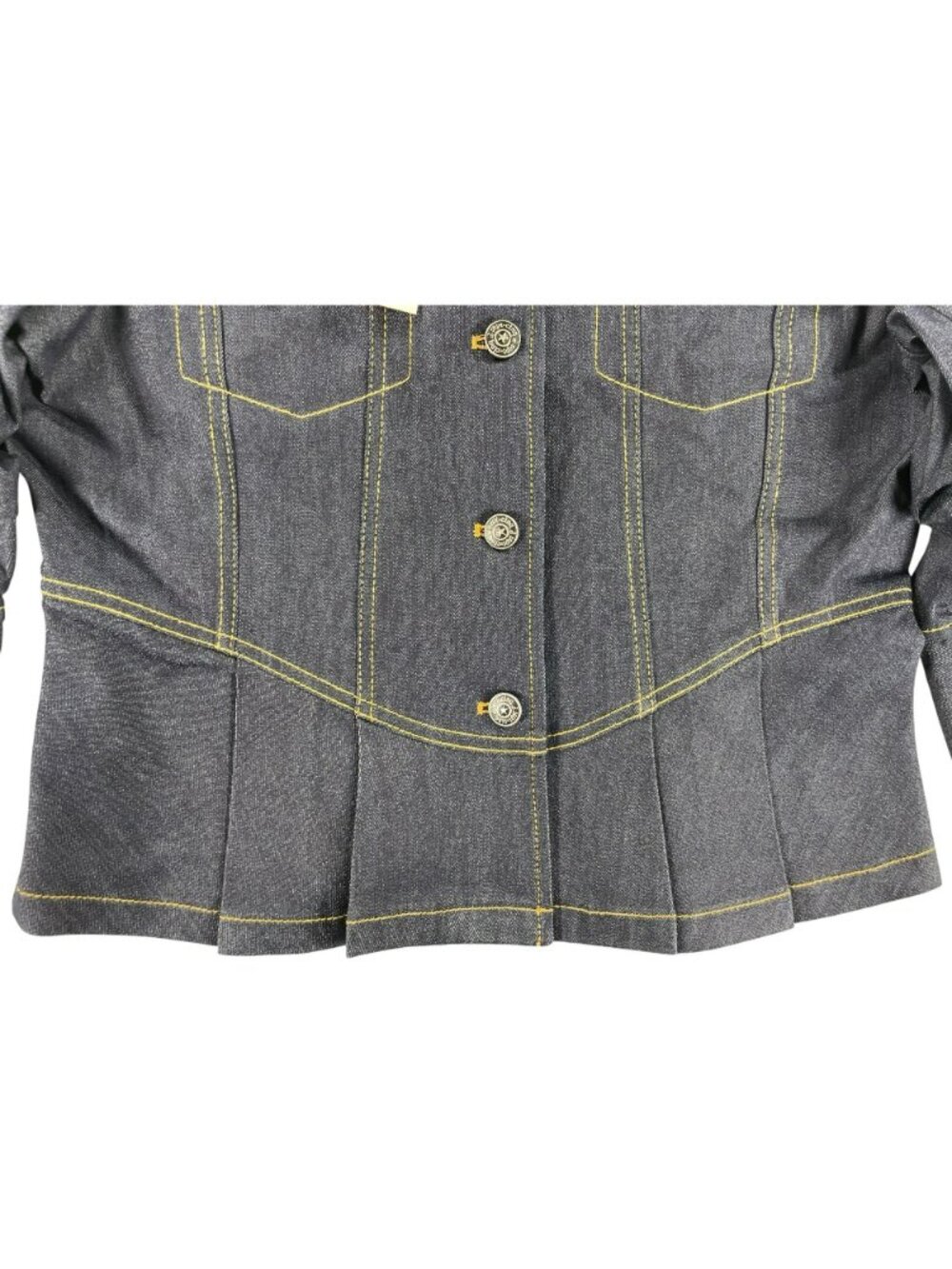 Cinq À Sept Seraphine Scrunched Seraphine Denim Jacket Indigo MSRP $395 Sz L NEW - Picture 5 of 12
